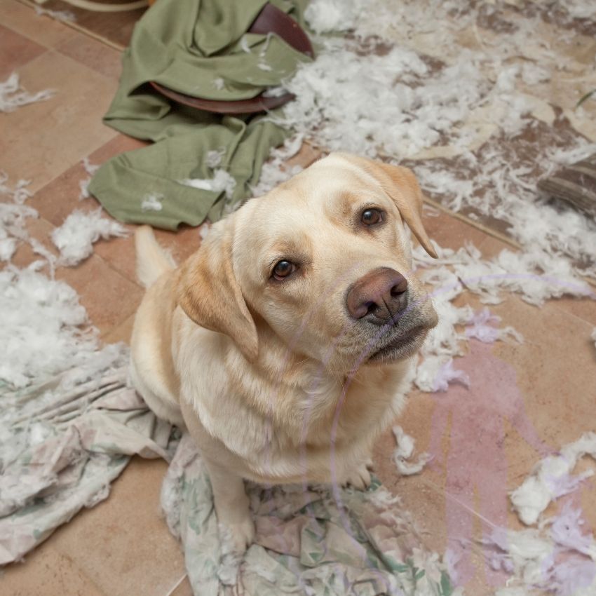 Destructive behaviors in dogs can be a significant source of frustration for owners