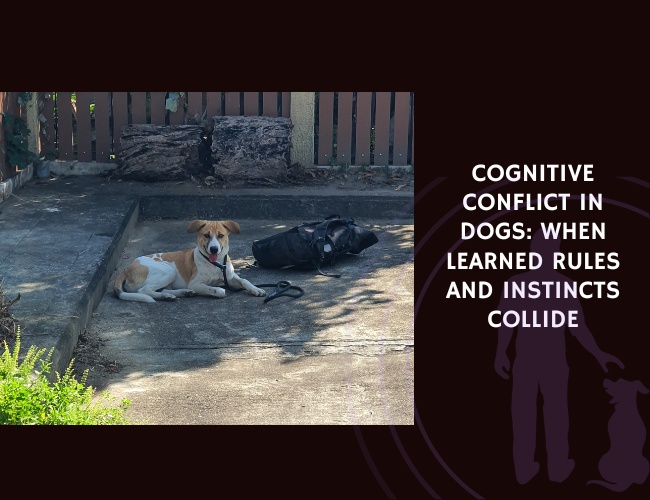 Cognitive Conflict in Dogs When Learned Rules and Instincts Collide