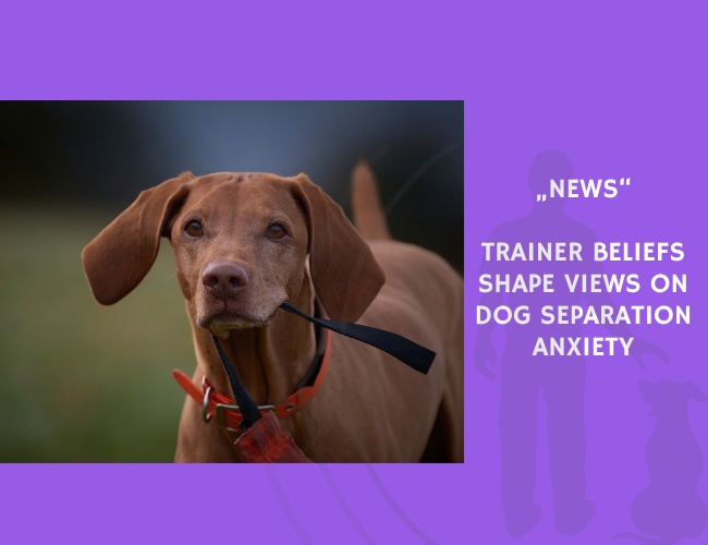 News-Trainer Beliefs Shape Views on Dog Separation Anxiety