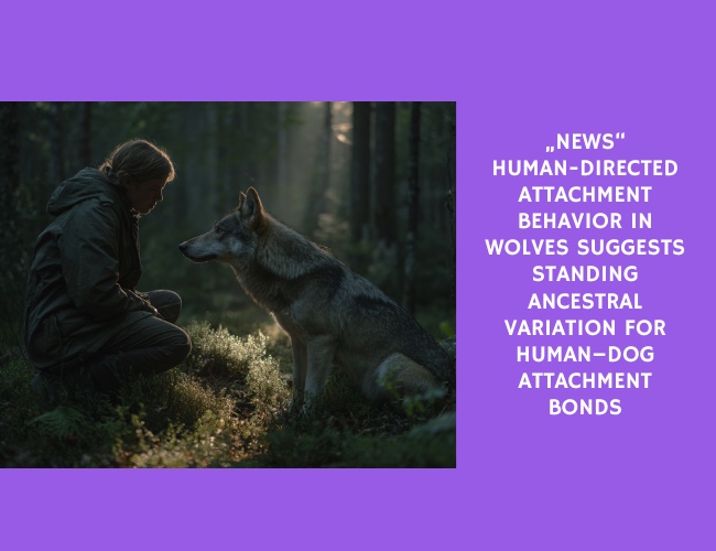 News Human-Directed Attachment Behavior in Wolves Suggests Standing Ancestral Variation for Human–Dog Attachment Bonds