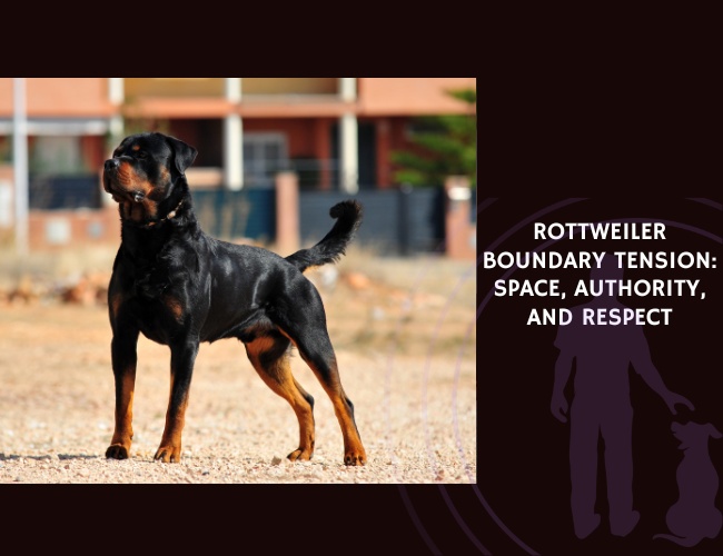 Rottweiler Boundary Tension Space, Authority, and Respect