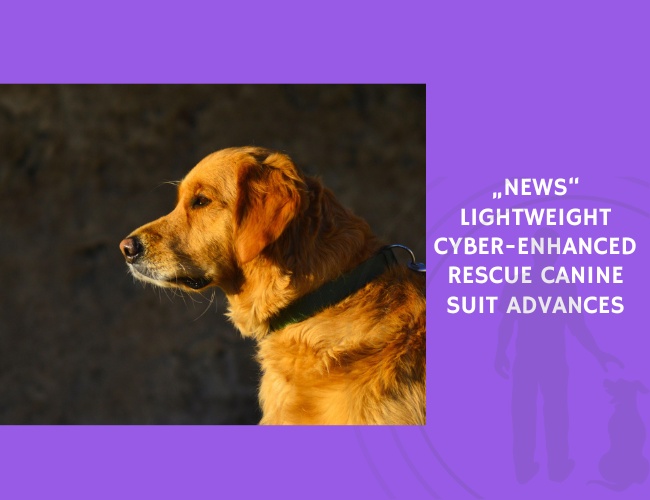Lightweight Cyber-Enhanced Rescue Canine Suit Advances
