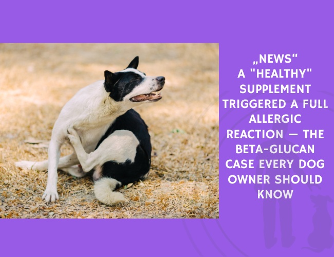 A Healthy Supplement Triggered a Full Allergic Reaction — The Beta-Glucan Case Every Dog Owner Should Know