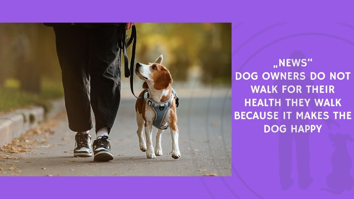 Dog Owners Do Not Walk for Their Health They Walk Because It Makes the Dog Happy